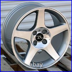 (1) 17 Gunmetal Machined 03 04 Cobra Style Wheels 17x9 4x108 +18 Mustang SALE