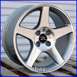 (1) 17 Gunmetal Machined 03 04 Cobra Style Wheels 17x9 4x108 +18 Mustang SALE