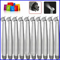 10 Dental LED 45° Degree Surgical High Speed Turbine Handpiece Push 4 Holes spz