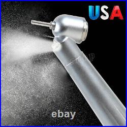 10 Dental LED 45° Degree Surgical High Speed Turbine Handpiece Push 4 Holes spz