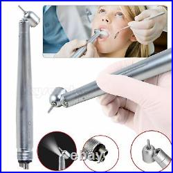 10 Dental LED 45° Degree Surgical High Speed Turbine Handpiece Push 4 Holes spz