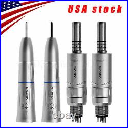 2 Dental Slow Low Speed Inner Spray Straight Nosecone + Air Motor Handpiece YJ