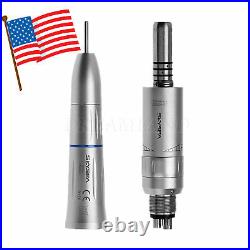 2 Dental Slow Low Speed Inner Spray Straight Nosecone + Air Motor Handpiece YJ