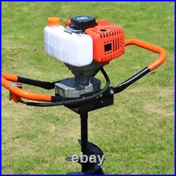 2 Stroke 2.4HP 52cc Post Hole Digger Earth Auger Gasoline One Man Machine SALE