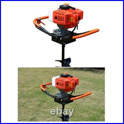 2 Stroke 2.4HP 52cc Post Hole Digger Earth Auger Gasoline One Man Machine SALE