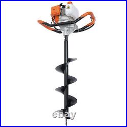 2 Stroke 2.4HP 52cc Post Hole Digger Earth Auger Gasoline One Man Machine SALE