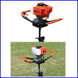 2 Stroke 2.4HP 52cc Post Hole Digger Earth Auger Gasoline One Man Machine SALE