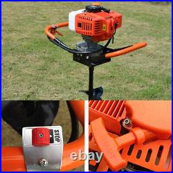 2 Stroke 2.4HP 52cc Post Hole Digger Earth Auger Gasoline One Man Machine SALE