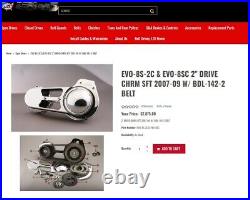 24 Hr Sale bdl belt drive 2 07-17 softail & 06-17 dyna part EVO-8S-2-C CHROME