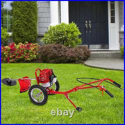 49cc 2-Stroke Hand Push Lawn Mower Gas Powered 3-in-1 Walk-Behind Lawn Mower