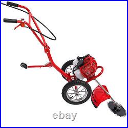 49cc 2-Stroke Hand Push Lawn Mower Gas Powered 3-in-1 Walk-Behind Lawn Mower