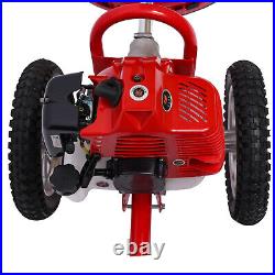 49cc 2-Stroke Hand Push Lawn Mower Gas Powered 3-in-1 Walk-Behind Lawn Mower