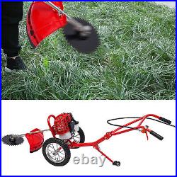 49cc 2-Stroke Hand Push Lawn Mower Gas Powered 3-in-1 Walk-Behind Lawn Mower