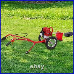 49cc 2-Stroke Hand Push Lawn Mower Gas Powered 3-in-1 Walk-Behind Lawn Mower