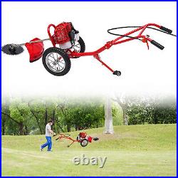 49cc 2-Stroke Hand Push Lawn Mower Gas Powered 3-in-1 Walk-Behind Lawn Mower