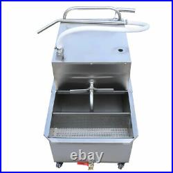 55L Fryer Oil Filter Cart Machine Commercial Kitchen Oil Filtration System SALE