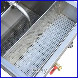 55L Fryer Oil Filter Cart Machine Commercial Kitchen Oil Filtration System SALE