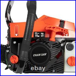 58CC Gas Chainsaw 20 Bar Gasoline Powered Chain Saw 2 Cycle Engine Cutting SALE