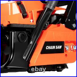 58CC Gas Chainsaw 20 Bar Gasoline Powered Chain Saw 2 Cycle Engine Cutting SALE