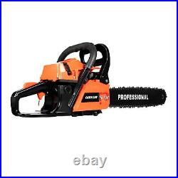 58CC Gas Chainsaw 20 Bar Gasoline Powered Chain Saw 2 Cycle Engine Cutting SALE