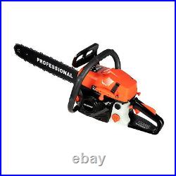 58CC Gas Chainsaw 20 Bar Gasoline Powered Chain Saw 2 Cycle Engine Cutting SALE