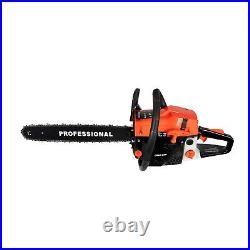 58CC Gas Chainsaw 20 Bar Gasoline Powered Chain Saw 2 Cycle Engine Cutting SALE