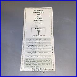 77 Pontiac Grand Prix Window Sticker, warranty, manifest, sales Receipt All Match #