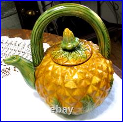 Antique Majolica Pineapple Teapot or Coffee Pot ON SALE