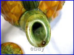 Antique Majolica Pineapple Teapot or Coffee Pot ON SALE