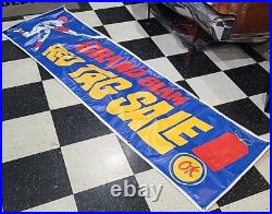 Chevrolet OK Used Cars Dealer Sign 84x 24 Grand Slam Red Tag Sale Vinyl Banner