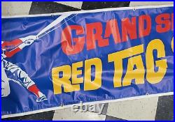 Chevrolet OK Used Cars Dealer Sign 84x 24 Grand Slam Red Tag Sale Vinyl Banner