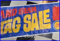 Chevrolet OK Used Cars Dealer Sign 84x 24 Grand Slam Red Tag Sale Vinyl Banner