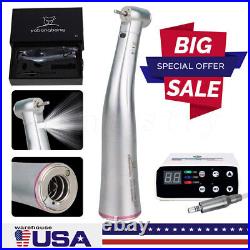 Dental 15 Contra Angle Electric Handpiece Fiber Optic Fit KAVO NSK Red Ring