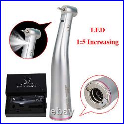 Dental 15 Increasing LED Red Ring Contra Angle Handpiece Fit NSK Motor