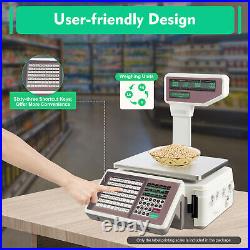 Digital Deli Meat Food Computing Retail Price Scale 66LBs Retail with TD printer