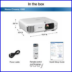 Epson Home Cinema 1080 3LCD 1080p Projector 2 Year Ltd Warranty