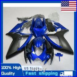 Fairing Injection Plastic Kit Blue Black Fit For Suzuki GSXR600/750 2006-2007