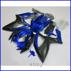 Fairing Injection Plastic Kit Blue Black Fit For Suzuki GSXR600/750 2006-2007