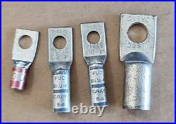 HUGE SALE! Assorted Burndy TB Woods Short/Long Barrel Crimp Lugs + Warranty