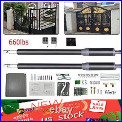 New Automatic Arm Dual Swing Gate Opener Heavy Duty Kit Electric Remote Control