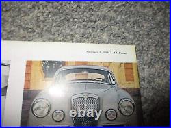 Original 1956 Lancia Aurelia GT 2500 Sport Coupe Factory Sales Brochure RARE