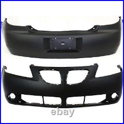 Pair Set of 2 Bumper Covers Facias Front & Rear Sedan for Pontiac G6 2005-2009