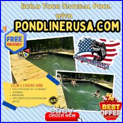 Pond Liner 50x50 Lifetime warranty, resistant, Strong, Summer sale, Free shipping