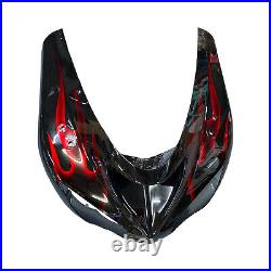 Red Flames Injection Fairing Kit Plastic Fit for Kawasaki ZX10R 2006 2007