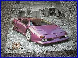 Ultra Rare Lamborghini Diablo SE30 Anniversary Coupe factory sales brochure